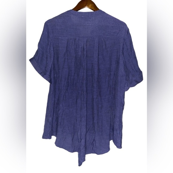 Cocomo Milkmaid Peasant Blouse Roll Tab Sleeve Women‎ 2X Casual Pullover - Picture 2 of 10